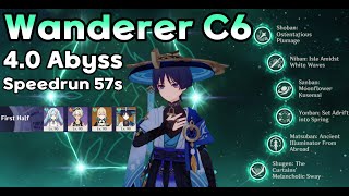 Wanderer C6 4.0 Spiral Abyss Speedrun 57s