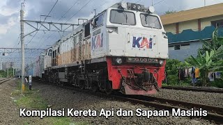 Kumpulan Video Kereta Api dan Sapaan Masinis Ramah || Hunting KA di Bekasi