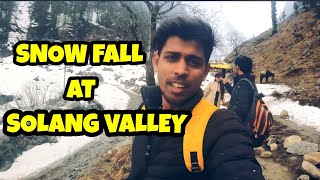 Snowfall shuru solang valley me 😍 | Manali