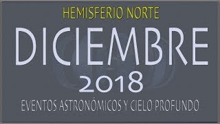 CIELO DE DICIEMBRE 2018. HEMISFERIO NORTE