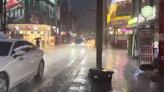 Heavy rainfall in Seoul, rain storm in South Korea (Today 4/07/2023)