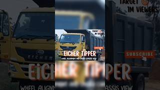 EICHER TIPPER WHEEL ALIGNMENT AND UNDER CHASSIS VIEW. #truck #tipper #eicherpower #brake #airbrake