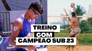 Jogo treino contra o campeão sub 23 #volei #voleibol #voleidepraia