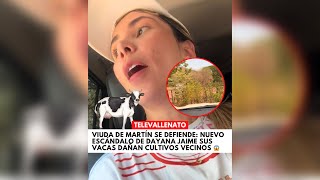 Viuda de Martín se defiende: Nuevo escándalo de Dayana Jaime sus Vacas dañan cultivos vecinos