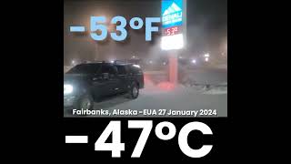 -47℃ в Фэрбанксе (Аляска, США, 27.01.2024). #сша #usa