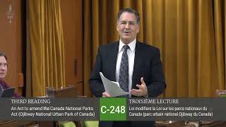 Full Debate at Third Reading in Parliament Bill C-248 (An Act to Create Ojibway National Urban Park)