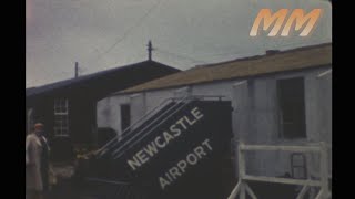 Newcastle airport 1950's old cine film 311 312