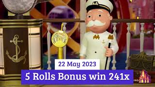 Monopoly Amazing 5 Rolls of the day - 241x win