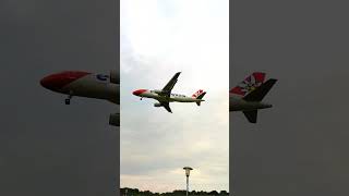 Breathtaking! 😲 Edelweiss Air plane on low approach! ✈️ Watch it! 👀 #shorts  #subscribe #aviation