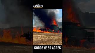 How is your day Going? 🌾 🔥 #Farming #fieldfire #GoodbyeJohndeerecombine #shorts