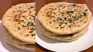 Homemade Naan Recipe | Turkish bread bazlama recipe | Grilled Flatbread