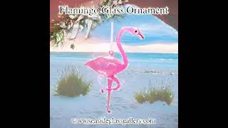 Graceful Glass Flamingo Ornament