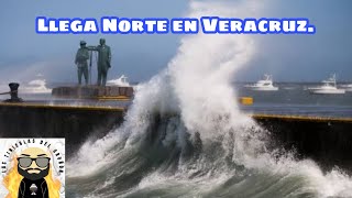 😲😲 ⛱️Previo a la Entrada del Fenómeno Norte en el Puerto de  Veracruz 😬😬🌬️🌫️🌪️🌧️🌀⛱️ #Veracruz