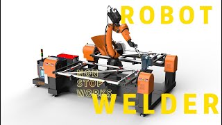 Three-axis rotary welding platform work piece can be converted at an angle in all positions #robot