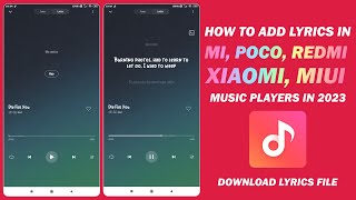 HOW TO ADD & DOWNLOAD LYRICS IN MI MUSIC PLAYER IN 2023 | REDMI, XIAOMI, POCO & MIUI