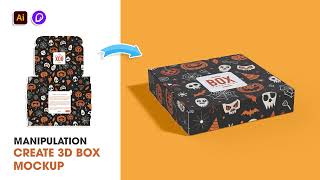 Pacdora Tutorials - How to create Gift Halloween Box Packaging mockup