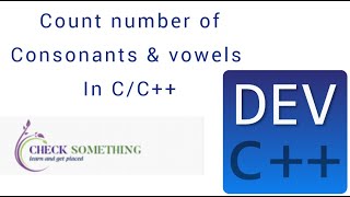 C++ program to count number of Consonants & vowels in given string | #viral #C++