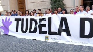 Concentración ciudadana en Tudela en repulsa por la presunta agresión sexual del fin de semana