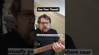 👍🎸 Use your thumb to fret when playing guitar! #guitar #guitartutorial #guitarlesson