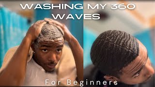 How To Wash Your 360 Wave | For Beginners | Wash And Style #360waves #hairstyle