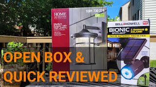 Know How | Opened Box - Quick Review And Installing Exterior Led Wall Lantern and Bionic Spotlight