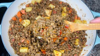 SAVOURY BEEF MINCED MEAT/GROUND BEEF with Potatoes & Carrot| How To Cook| Easy Recipe