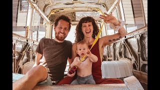 VAN LIFE WITH OUR BABY: Installing Insulation + BUS HOME Update