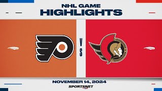 NHL Highlights | Flyers vs. Senators - November 14, 2024