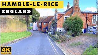 England : [4K] Walk | Hamble-le-Rice | Village in the Borough of Eastleigh in Hampshire, England