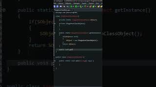 Program to create a Singleton Class    #singleton #java #programmer
