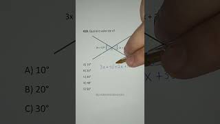 Questão de Matemática: Ângulos Opostos pelo Vértice