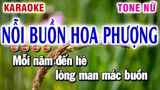 Karaoke Nỗi Buồn Hoa Phượng Nhạc Sống Tone Nữ | Như Ý