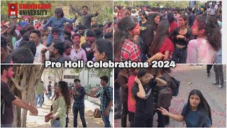 Chandigarh university pre holi celebration 2024 🌚