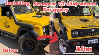 Installing GT alloys for gypsy|Best tyre size for gypsy|Tyre upgrade|Strongest offroading alloys