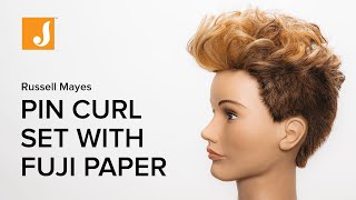 Classic Pin Curl Set with Fuji Paper End Papers - Hair Tutorial