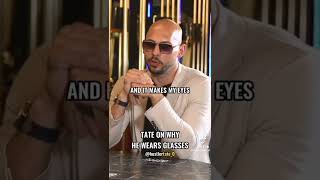 Tate on why he wears GLASSES all the time 😎‼️ #andrewtate #tate #money #adinross #lol #funny #viral