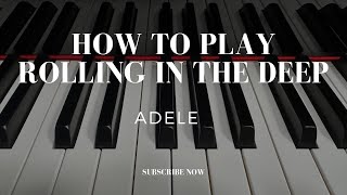 HOW TO PLAY ROLLING IN THE DEEP ON PIANO, ADELE, #pianocover #pianotutorial @JoseGoterris