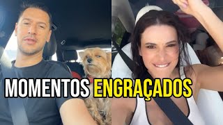 BERNARDO SOUSA RI DA SUA CACHORRA TER PERDIDO DENTES + BRUNA GOMES BAGUNÇANDO NO CARRO!