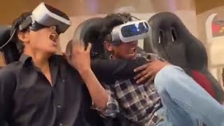 This VR game becomes a funny prank !#trending #comedy