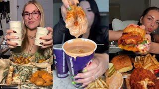 Tiktok Mukbang compilation part-70 | Wingstop ,Raising canes and more