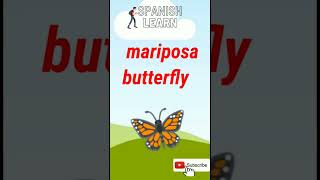 Butterfly Spanish language Vocabulary