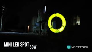 Prueba de intensidad luminosa y distancia en Mini-Spot 80W Vecttor®