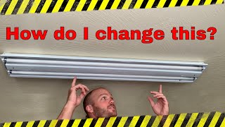 How to replace a fluorescent light bulb in 30 seconds.