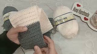 كوفية كروشيه لمحبي المشاريع السريعة غرزة تكرار سطرين.. سكارف كروشية غرزة حريمى ورجالى crochet Nona