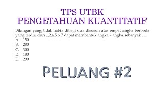 TPS UTBK - Tips Menyelesaikan Soal-soal Pengetahuan Kuantitatif Materi Peluang Bagian 2