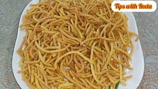 हलवाई जैसे कुरकुरी तीखी बेसन की सेव बनाएं आसानी से-Besan ki Sev Recipe/Shev||Tips with Reeta