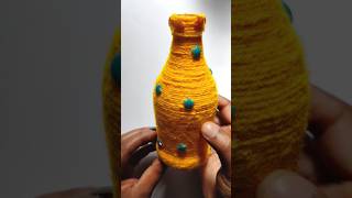 simple bottle art #shorts #art #craft #bottleart #woolencraft