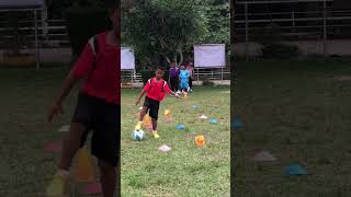 Dribbling drill for youth soccer players #football #training #soccer #dribbling #jfa #changsuek