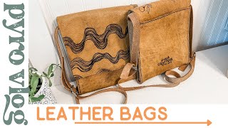 Pyrography on Leather  |  Leather Bag Projects - VLOG 13