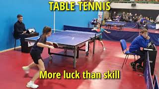 More luck than skill - table tennis #luckywinner #luckyshot